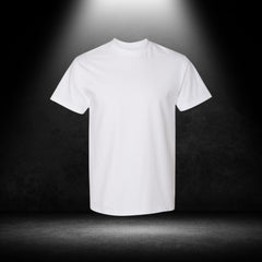 100% Cotton SAIL WHITE Short Sleeve Round Neck T-Shirt – 4.8 oz Premium Cotton