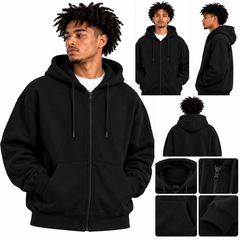 Full-Zip Hoodie | Premium Wholesale Zipper Hoodie by Hasan Tees