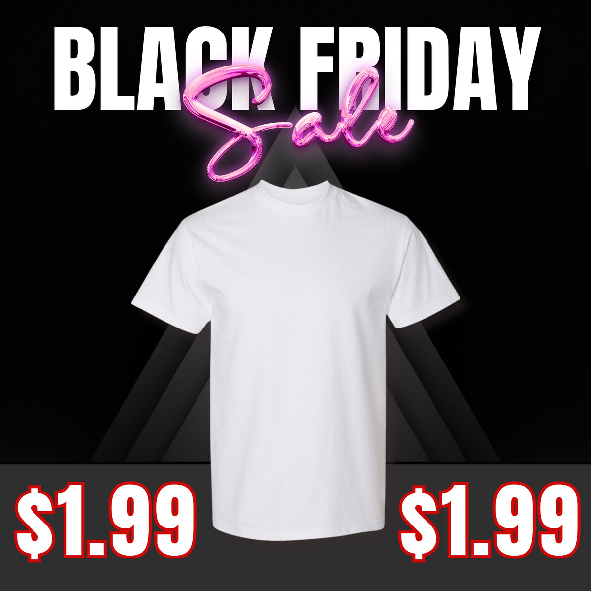 WHITE SHORT SLEEVE  -BLACK FRIDAY SALE