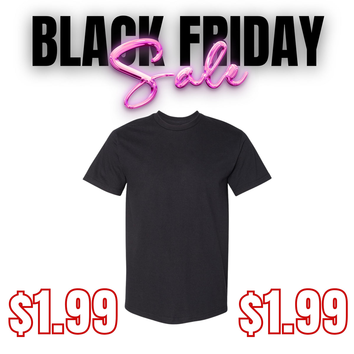 BLACK SHORT SLEEVE  -BLACK FRIDAY SALE