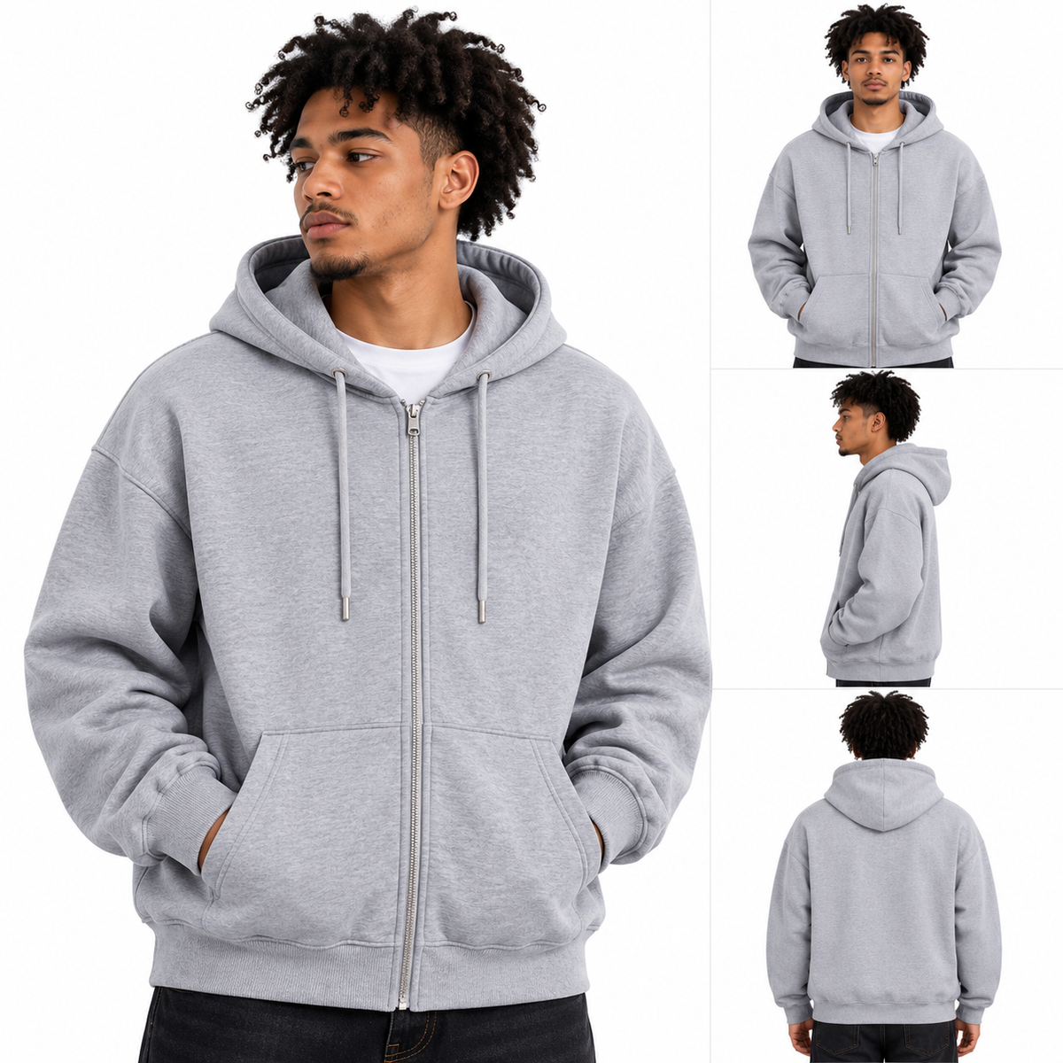 Full-Zip Hoodie | Premium Wholesale Zipper Hoodie by Hasan Tees